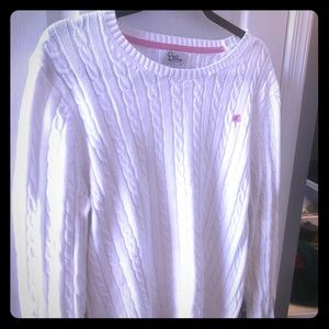 LILLY PULITZER WHITE CABLE KNIT SWEATER